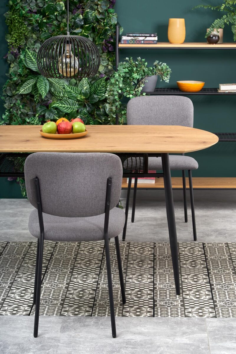 Ruokapöytä JACKSON, kultainen tammi / musta