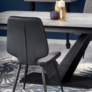 Laajennettava ruokapöytä VINSTON, tummanharmaa