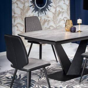 Laajennettava ruokapöytä VINSTON, tummanharmaa