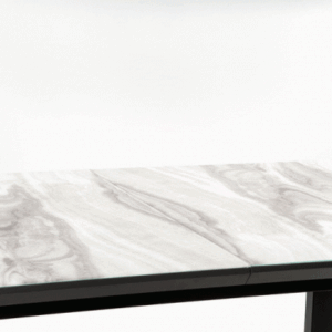 Laajennettava Ruokapöytä MARLON, valkoista marmoria