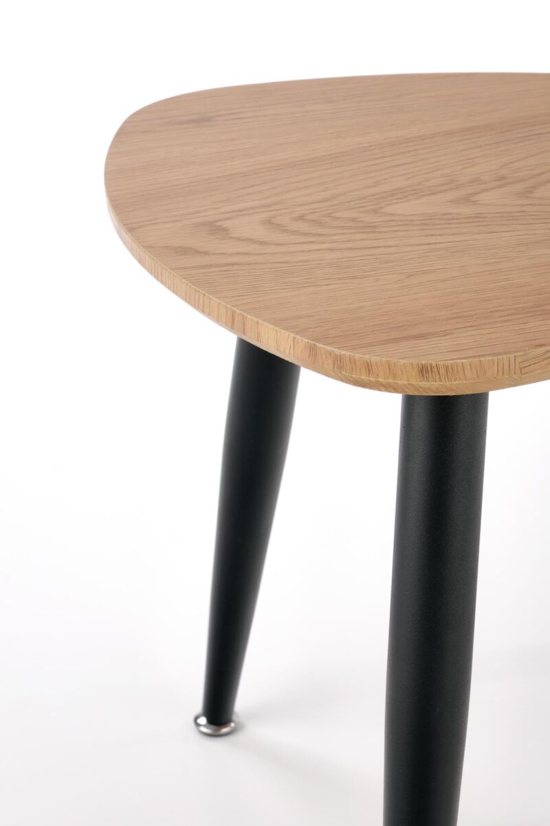 Kahvilapöytäsetti NIRONA 2, kultatamme / musta