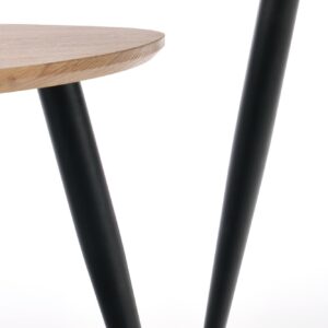 Kahvilapöytäsetti NIRONA 2, kultatamme / musta