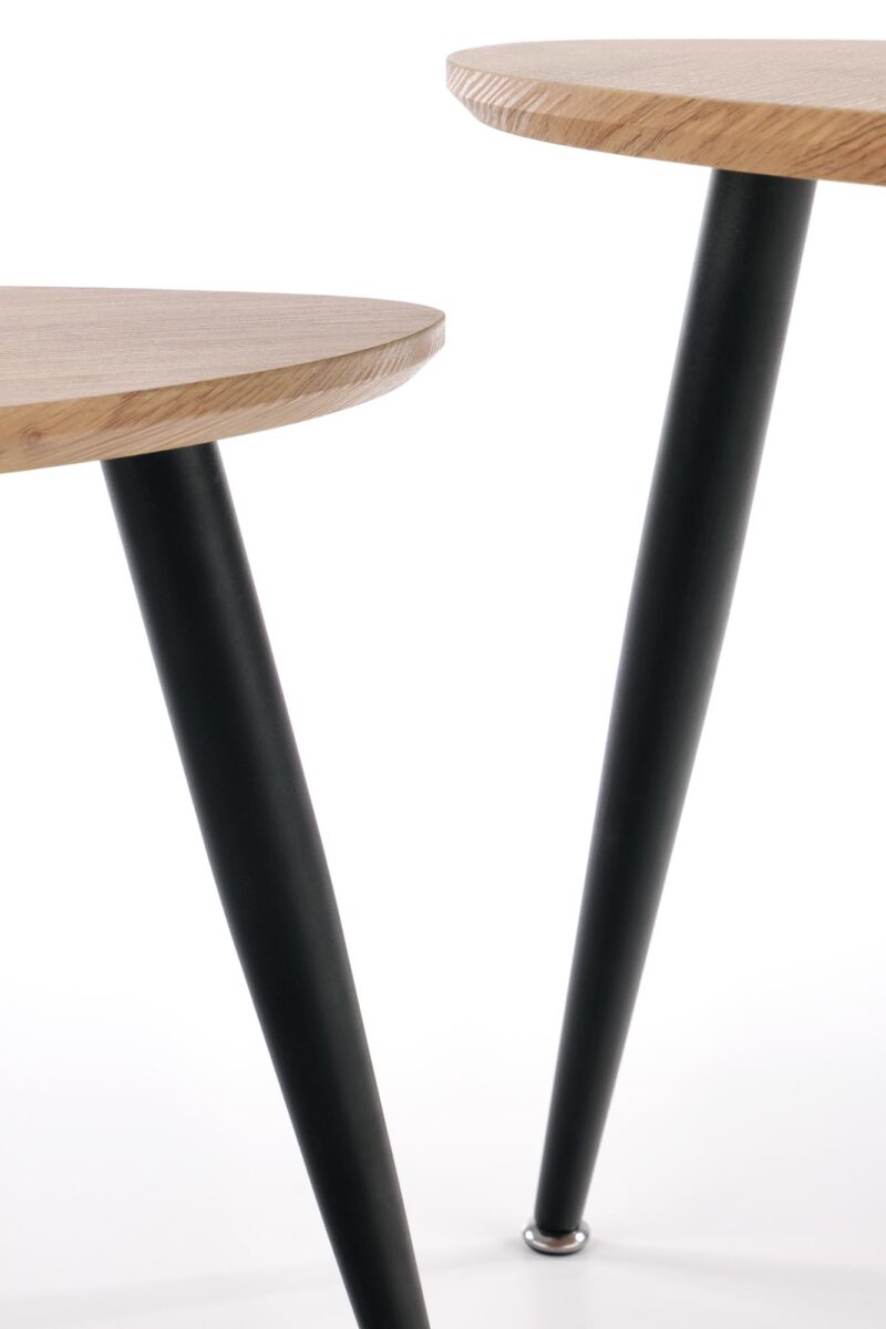 Kahvilapöytäsetti NIRONA 2, kultatamme / musta