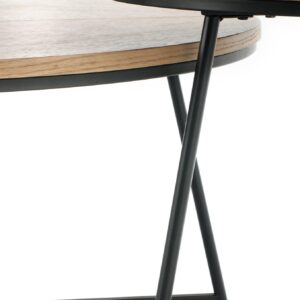 Kahvipöytä COLUMBUS, tammi / musta