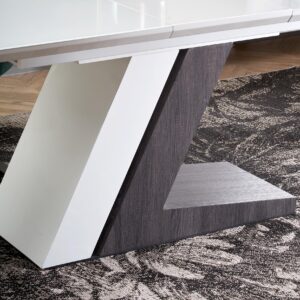 Pidentävä ruokapöytä MORLON, väri: valkoinen / tummanharmaa