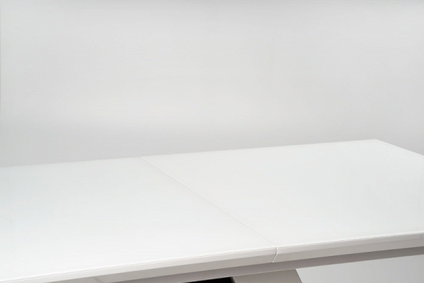 Pidentävä ruokapöytä MORLON, väri: valkoinen / tummanharmaa