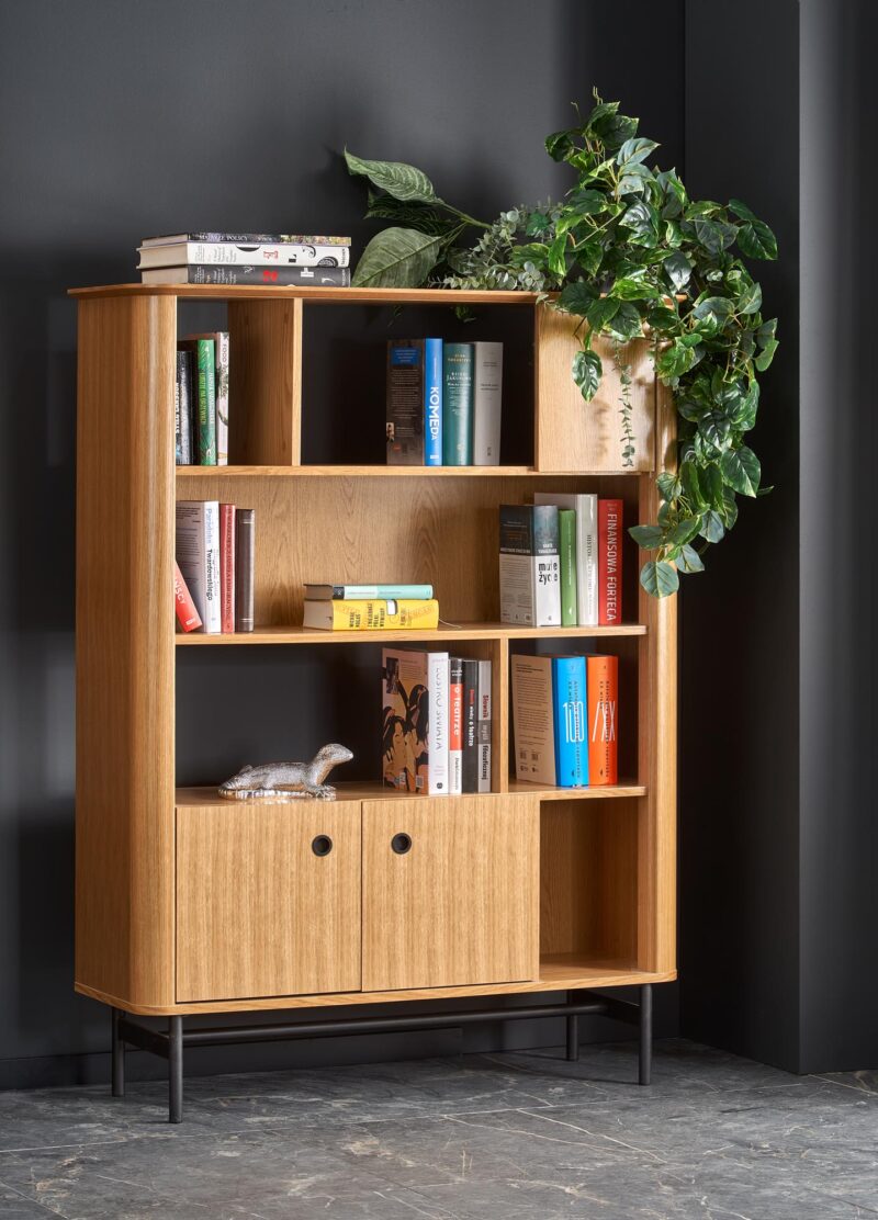 Hylly SMARTA, luonnollinen tammi / musta