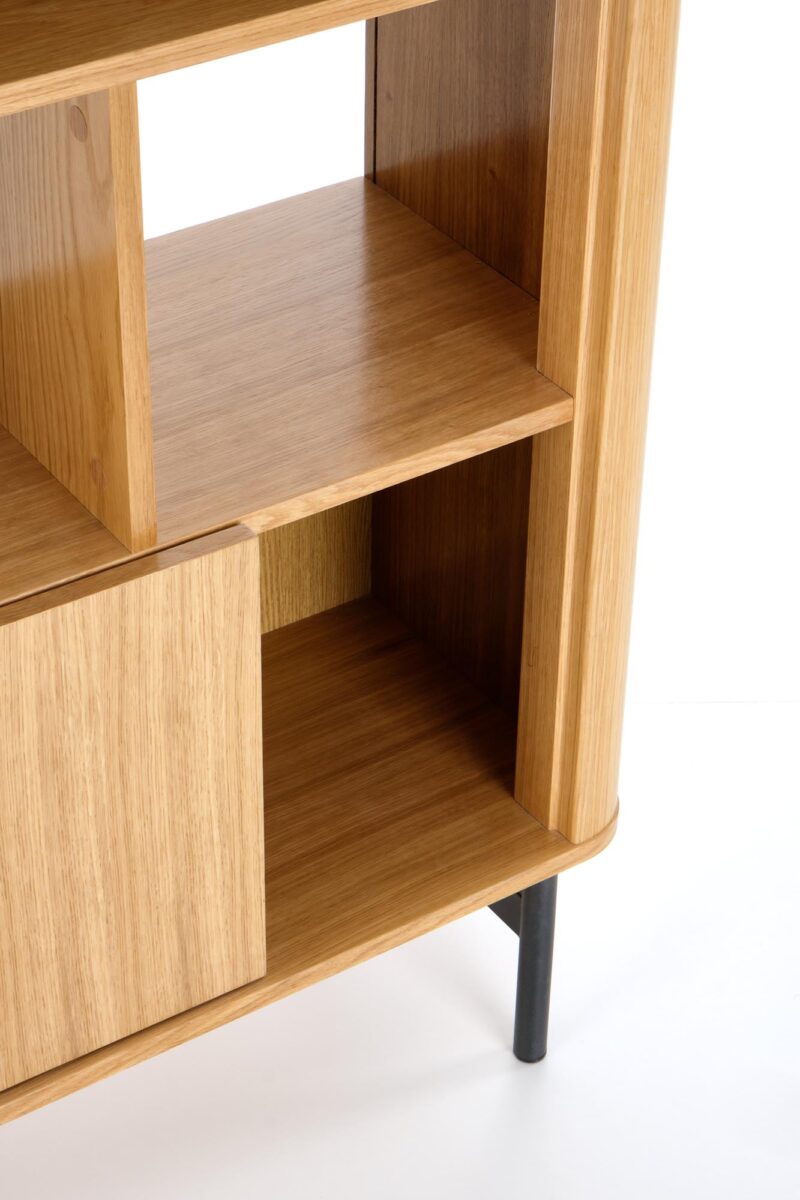 Hylly SMARTA, luonnollinen tammi / musta