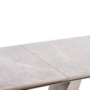 Ruokapöytä VALTOR, harmaa / kulta