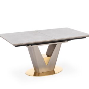 Ruokapöytä VALTOR, harmaa / kulta