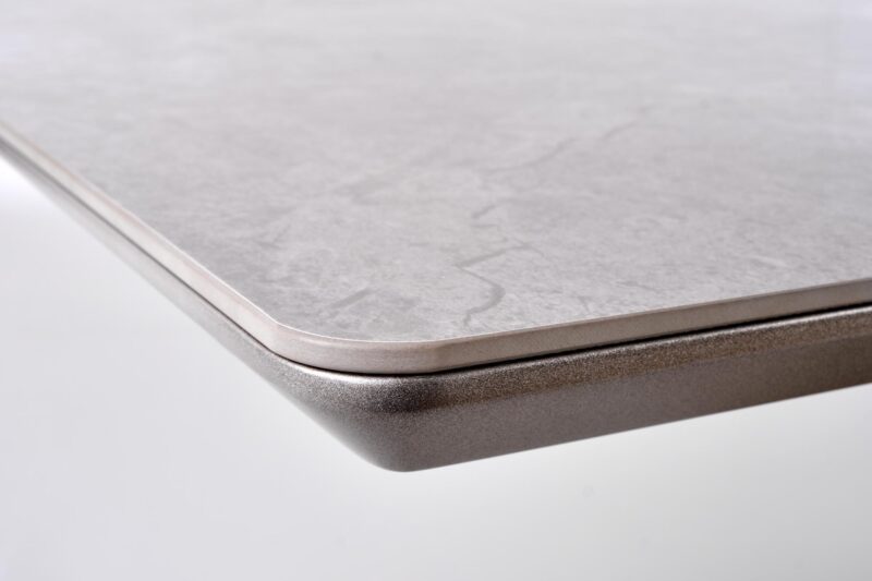 Ruokapöytä VALTOR, harmaa / kulta