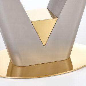 Ruokapöytä VALTOR, harmaa / kulta