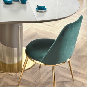 Ruokapöytä MUSVIN, harmaasta kristallista