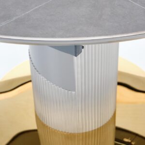 Ruokapöytä MUSVIN, harmaasta kristallista