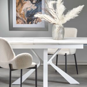 VIVALDI ruokapöytä, valkoinen marmori