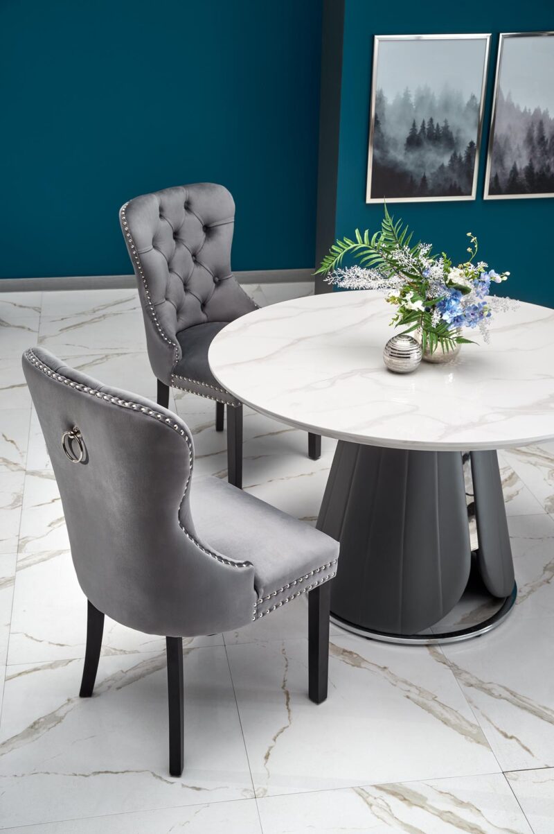 Ruokapöytä REMNOR, valkoisesta marmorista