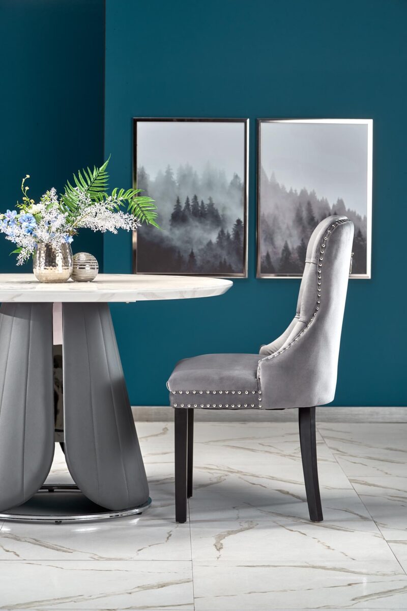 Ruokapöytä REMNOR, valkoisesta marmorista