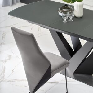 Pöytä PATRION, tummanharmaa, jalka musta