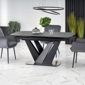 Pöytä PATRION, tummanharmaa, jalka musta