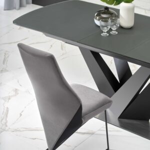 Pöytä PATRION, tummanharmaa, jalka musta