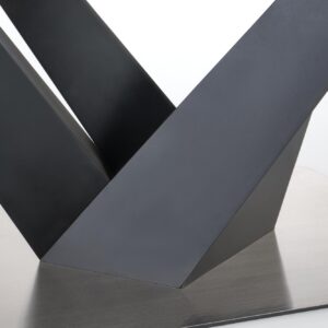 Pöytä PATRION, tummanharmaa, jalka musta