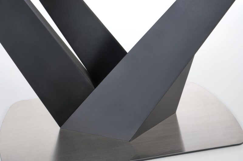 Pöytä PATRION, tummanharmaa, jalka musta