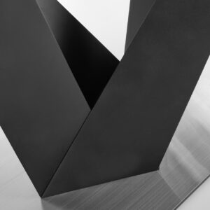 Pöytä PATRION, tummanharmaa, jalka musta