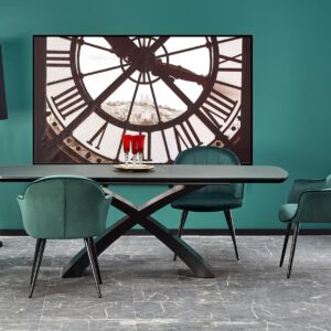 Ruokapöytä SILVERN, tummanharmaa