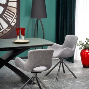 Ruokapöytä SILVERN, tummanharmaa