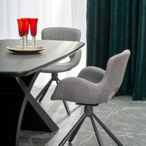 Ruokapöytä SILVERN, tummanharmaa