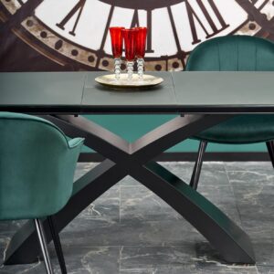 Ruokapöytä SILVERN, tummanharmaa