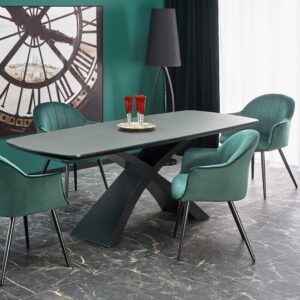 Ruokapöytä SILVERN, tummanharmaa