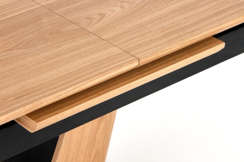 Ruokapöytä UMBRON, luonnollinen tammi / musta