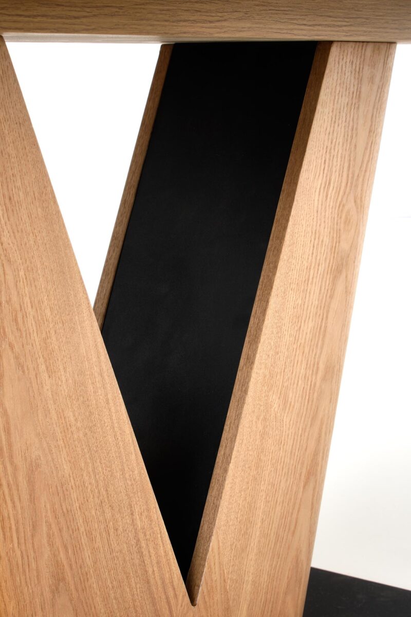 Ruokapöytä UMBRON, luonnollinen tammi / musta