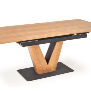 Ruokapöytä UMBRON, luonnollinen tammi / musta