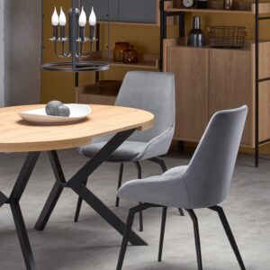 Laajennettava ruokapöytä PERONA, kultainen tammi/musta