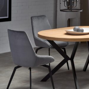 Laajennettava ruokapöytä PERONA, kultainen tammi/musta