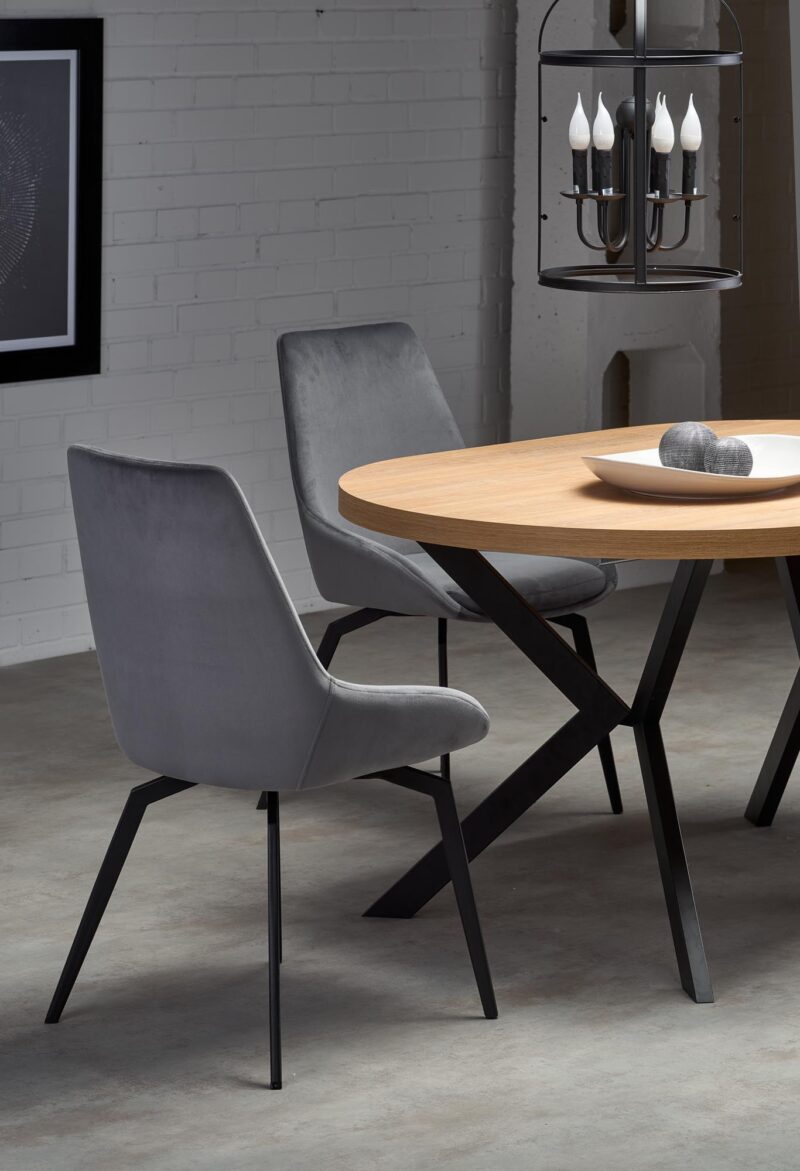 Laajennettava ruokapöytä PERONA, kultainen tammi/musta