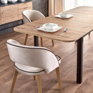 Ruokapöytä FLERON, käsityö tammi / musta