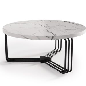 Kahvitabletti ANTICA, must / valkoinen marmor