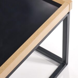 Kahvilapöytä VESMAR, luonnollinen / musta