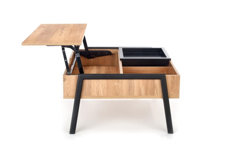 Kahvipöytä PODRIN, luonnollinen / musta