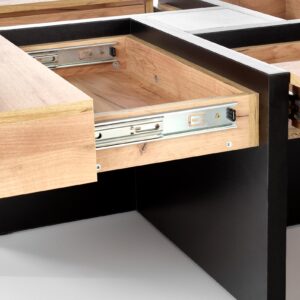 Kahvi- ja sivupöytä SEVANO, tammi / musta