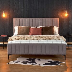 Sänky FRANCESCA 160x200, vaaleanharmaa