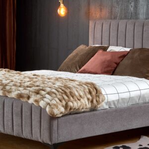 Sänky FRANCESCA 160x200, vaaleanharmaa