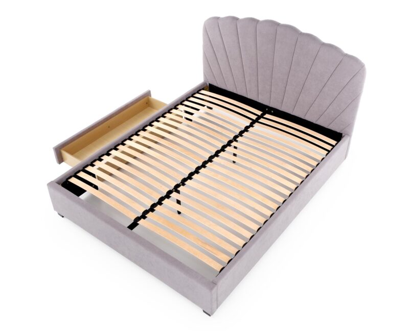 Sänky GABRIELLA 160x200, vaaleansininen / harmaa