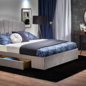 Sänky GABRIELLA 160x200, vaaleansininen / harmaa