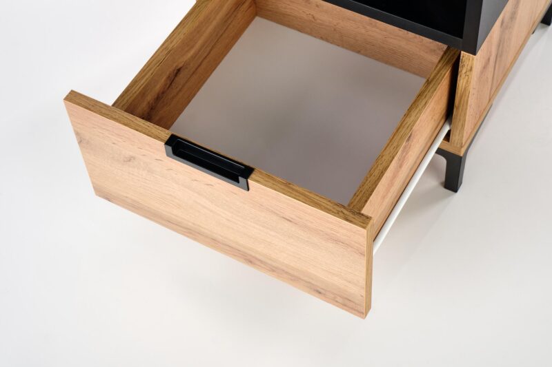 Yöpöytä SILVIO, wotan tammi - musta