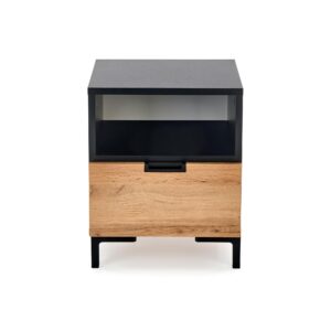 Yöpöytä SILVIO, wotan tammi - musta