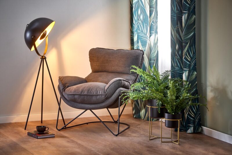 Nojatuoli VOLK, tummanharmaa / musta